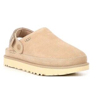 UGG Goldenstar Clog Sand Suede Slingback Platform Shoes Womens 7.5